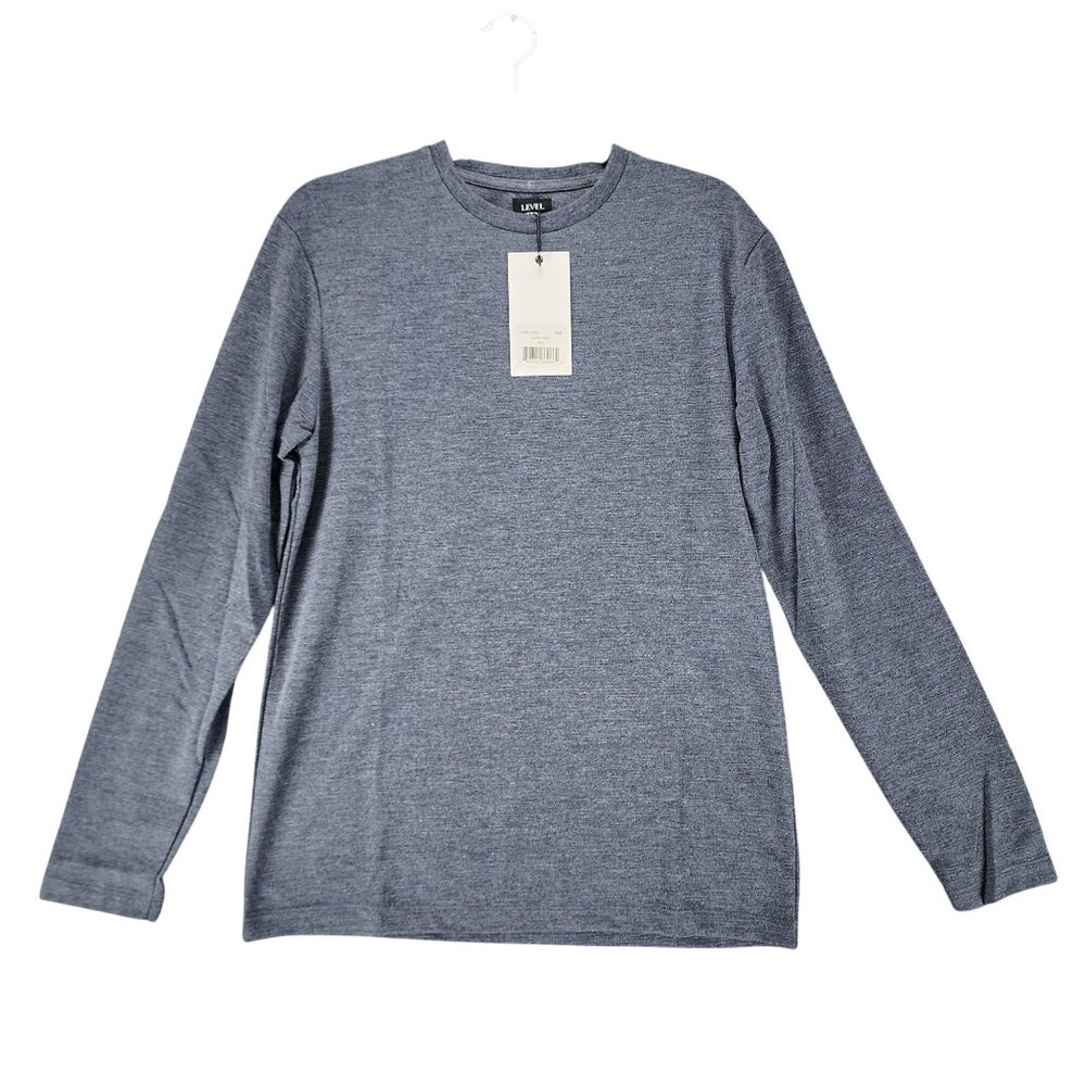 Level Ten Shirt Mens Small Blue Long Sleeve Jersey Knit Tee *NWT*